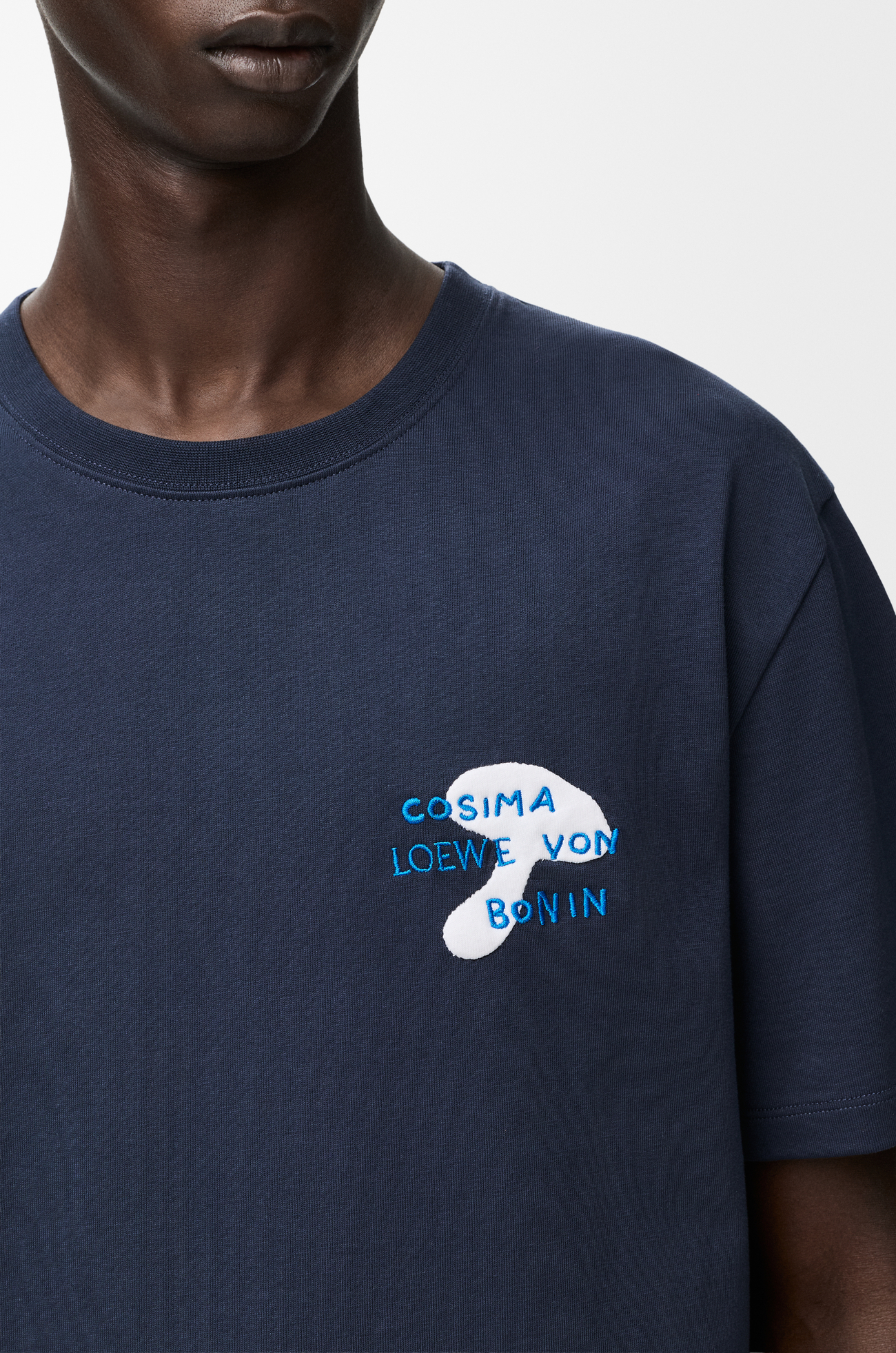 LOEWE T-shirt in cotone vestibilità rilassata Blu Navy