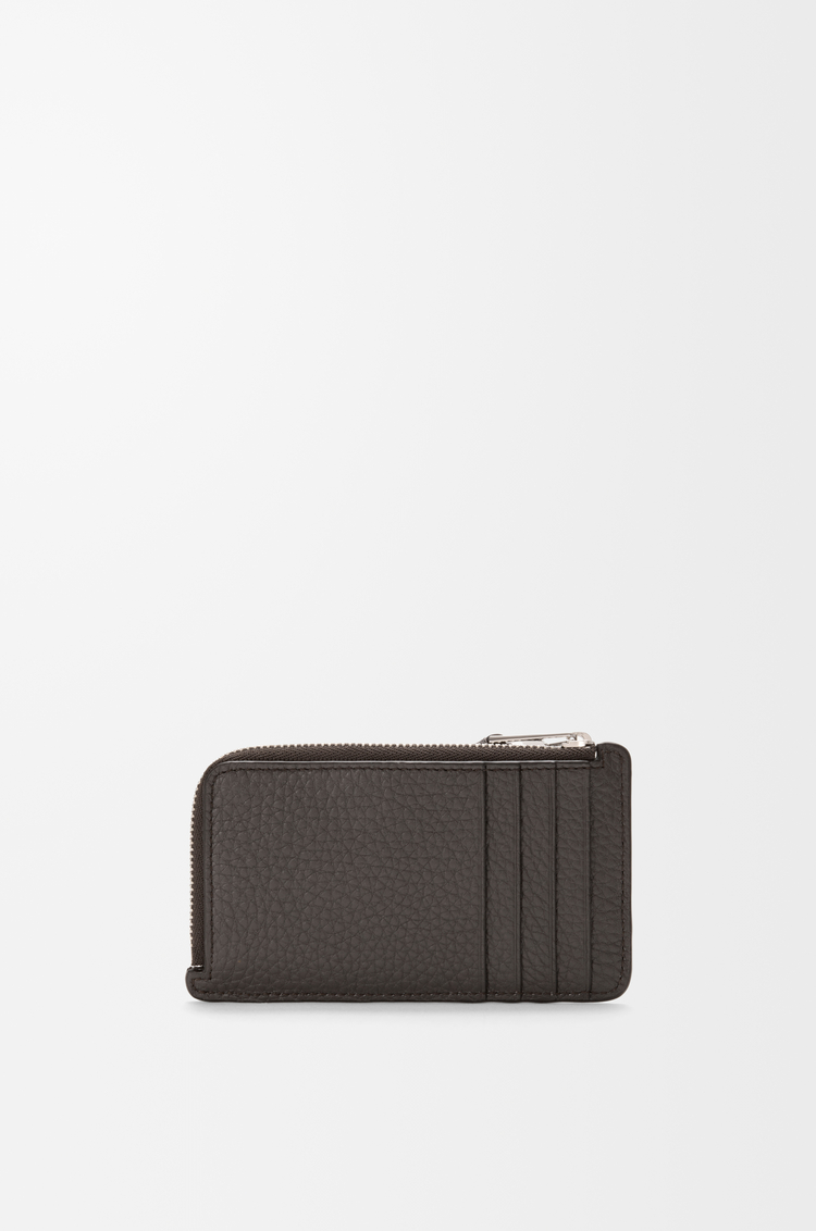 LOEWE Puzzle coin cardholder in supple grained calfskin Dark Grey