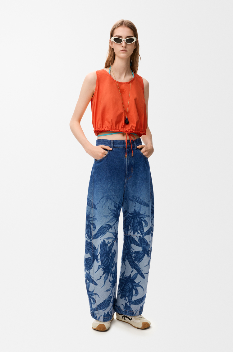 LOEWE Pantalón vaquero barrel en denim Azul Vaquero
