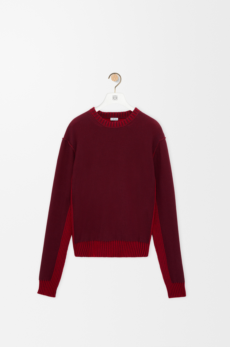 LOEWE Jersey en algodón y lana Burdeos/Rojo