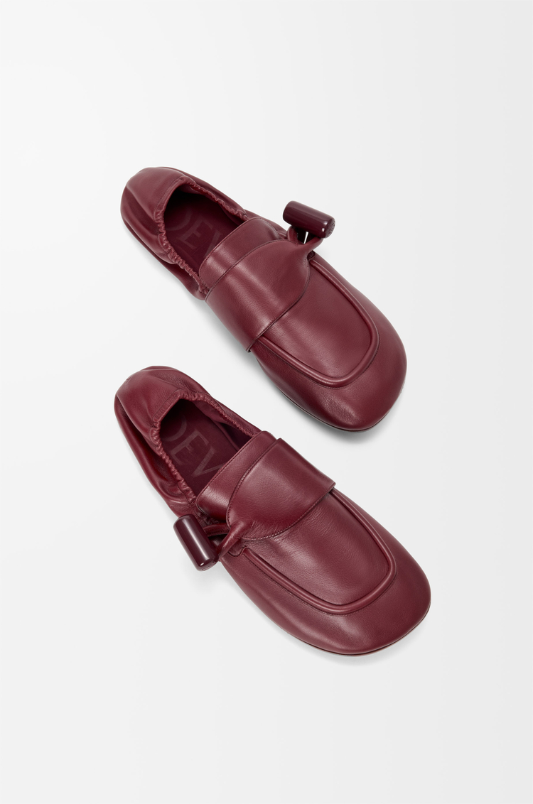 LOEWE トグル ローファー（シャイニースムースカーフ） バーントレッド