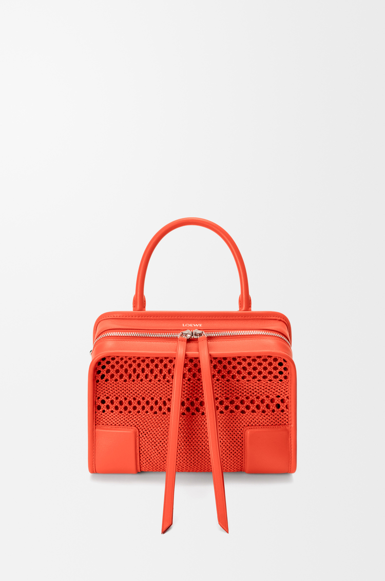 LOEWE Petit sac Amazona 180 en cuir de veau tressé Sunrise Orange