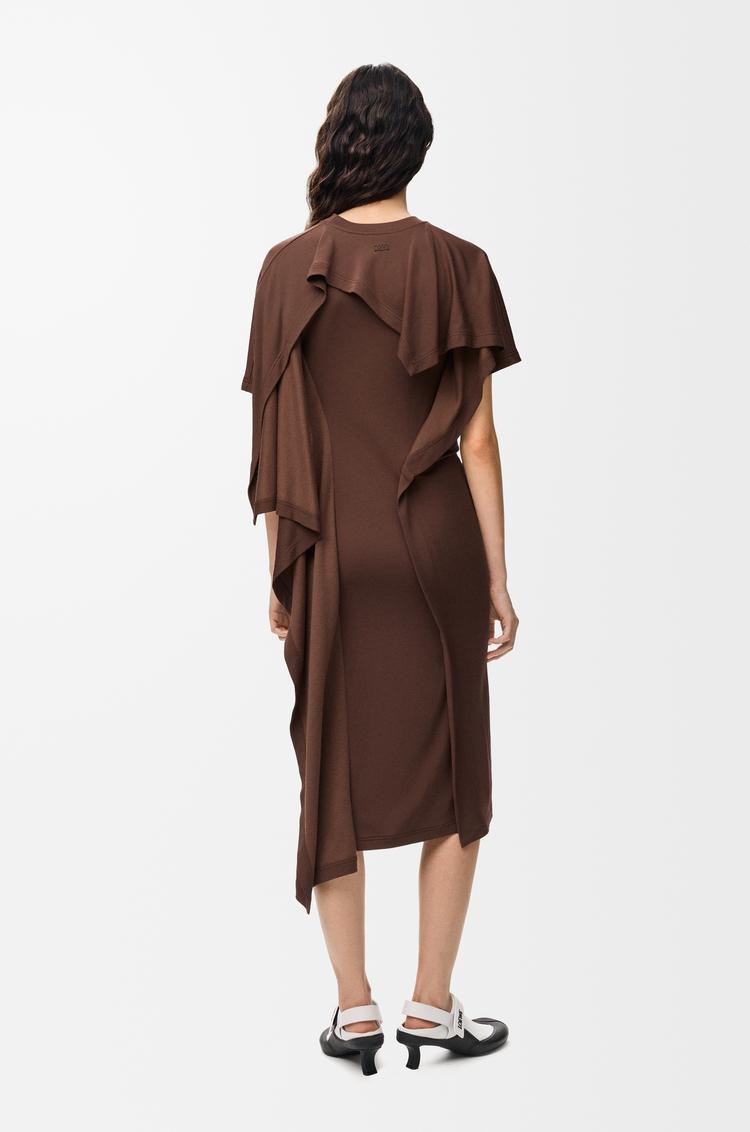 LOEWE Dress in viscose blend Dark Brown