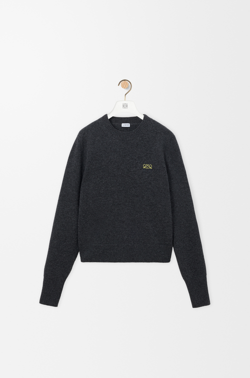 LOEWE Pullover aus Wolle Dunkelgrau Melange