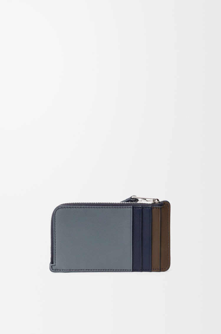 LOEWE Porte-cartes et monnaie Puzzle en cuir de veau classique Bleu Gris/Marine