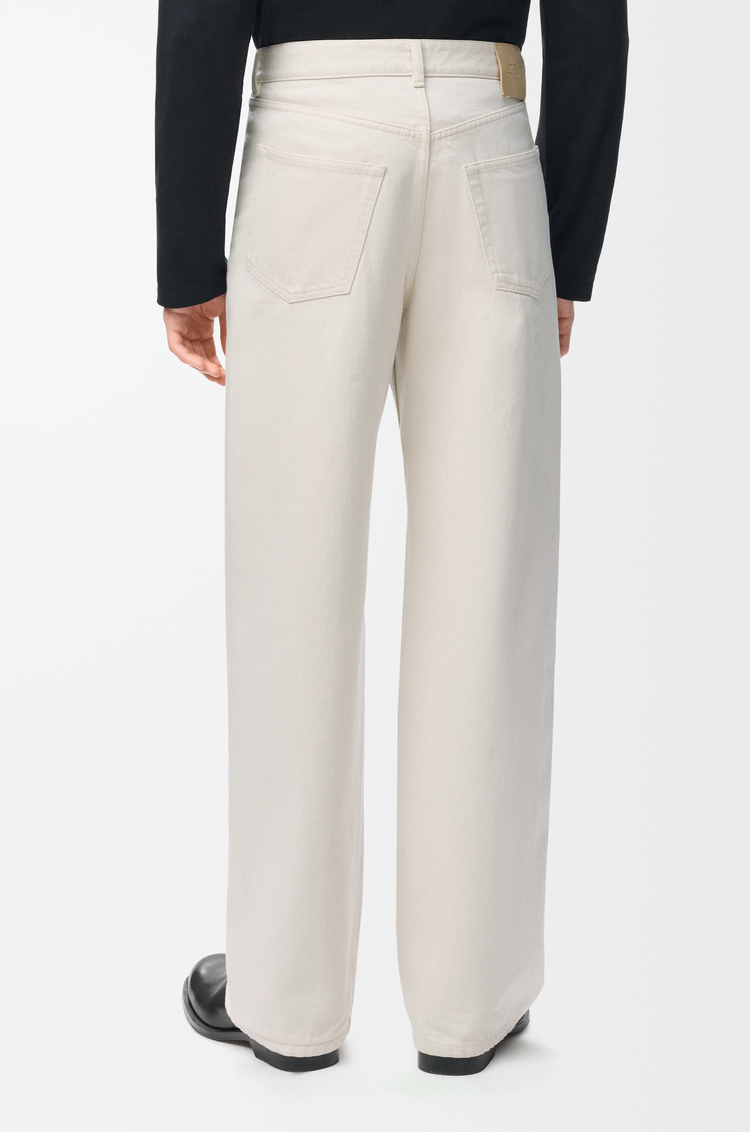 LOEWE Pantalón vaquero en denim Blanco Roto/Azul