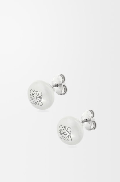 LOEWE Anagram Pebble stud earrings in sterling silver Silver