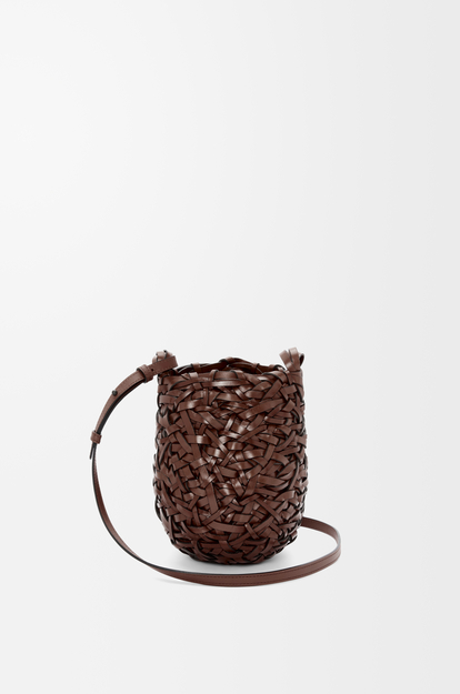 LOEWE Small Nest Basket bag in calfskin Chestnut