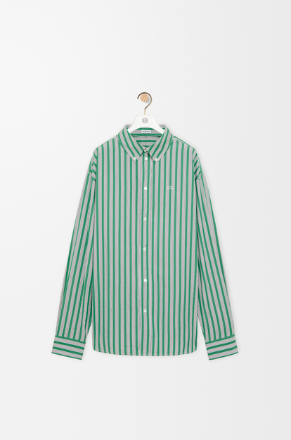 LOEWE Shirt in cotton Green/White