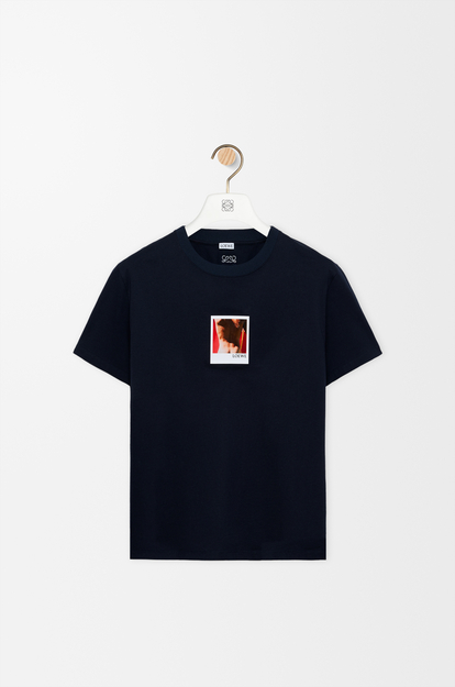 LOEWE T-shirt in cotton Navy/White