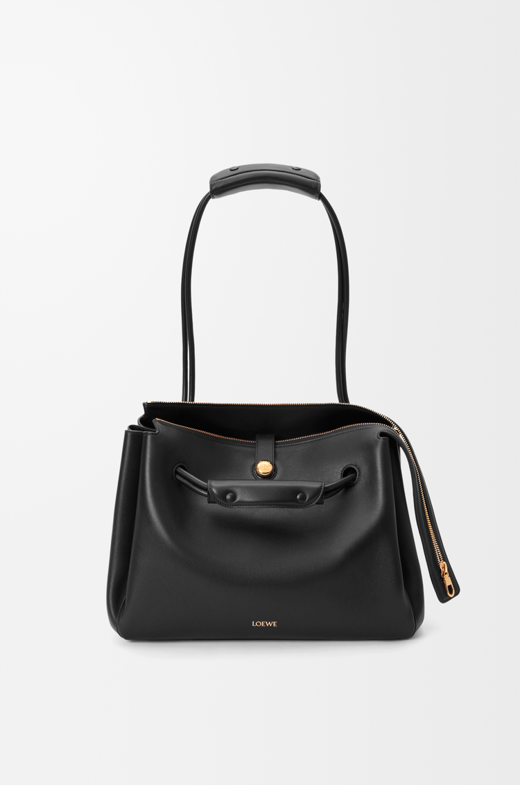 LOEWE Borsa Madrid media in morbida pelle di vitello Nero