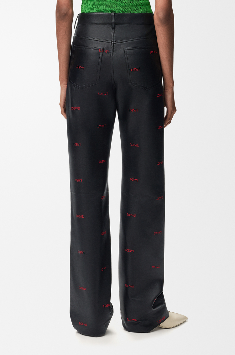 LOEWE Trousers in nappa lambskin Black