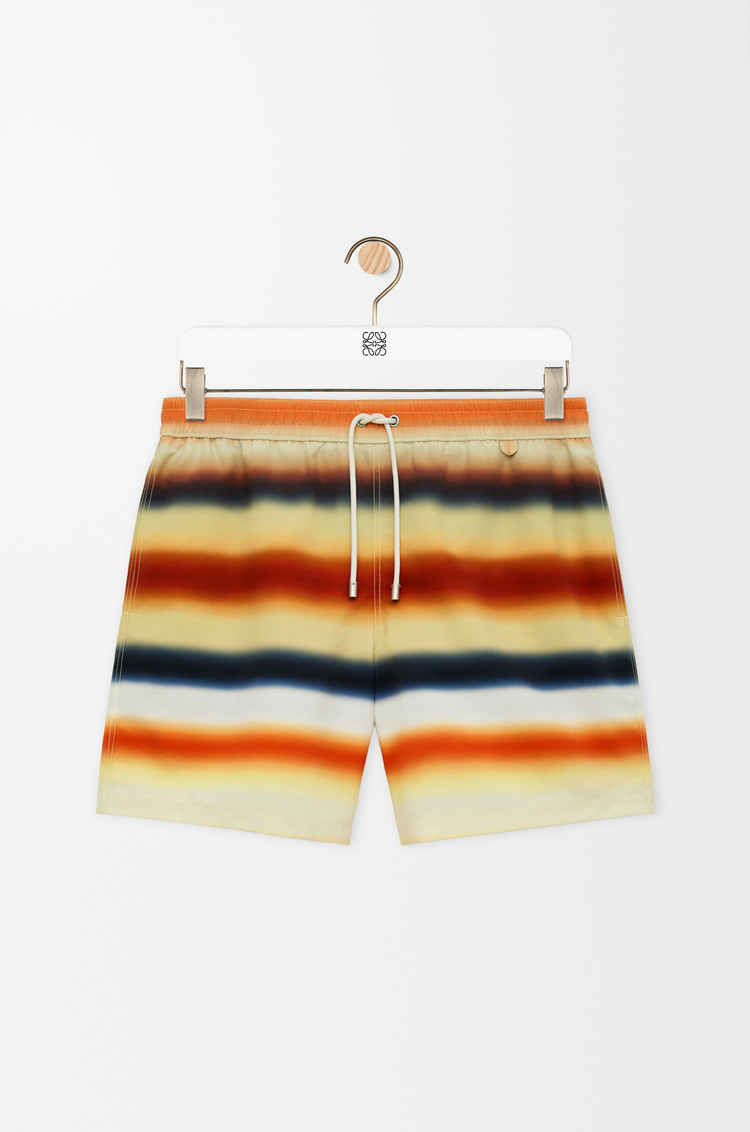 LOEWE Short de bain en tissu technique Orange/Multicolore