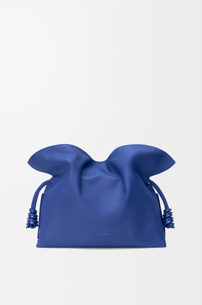 LOEWE Medium Coil Flamenco clutch in nappa calfskin Stellar Blue