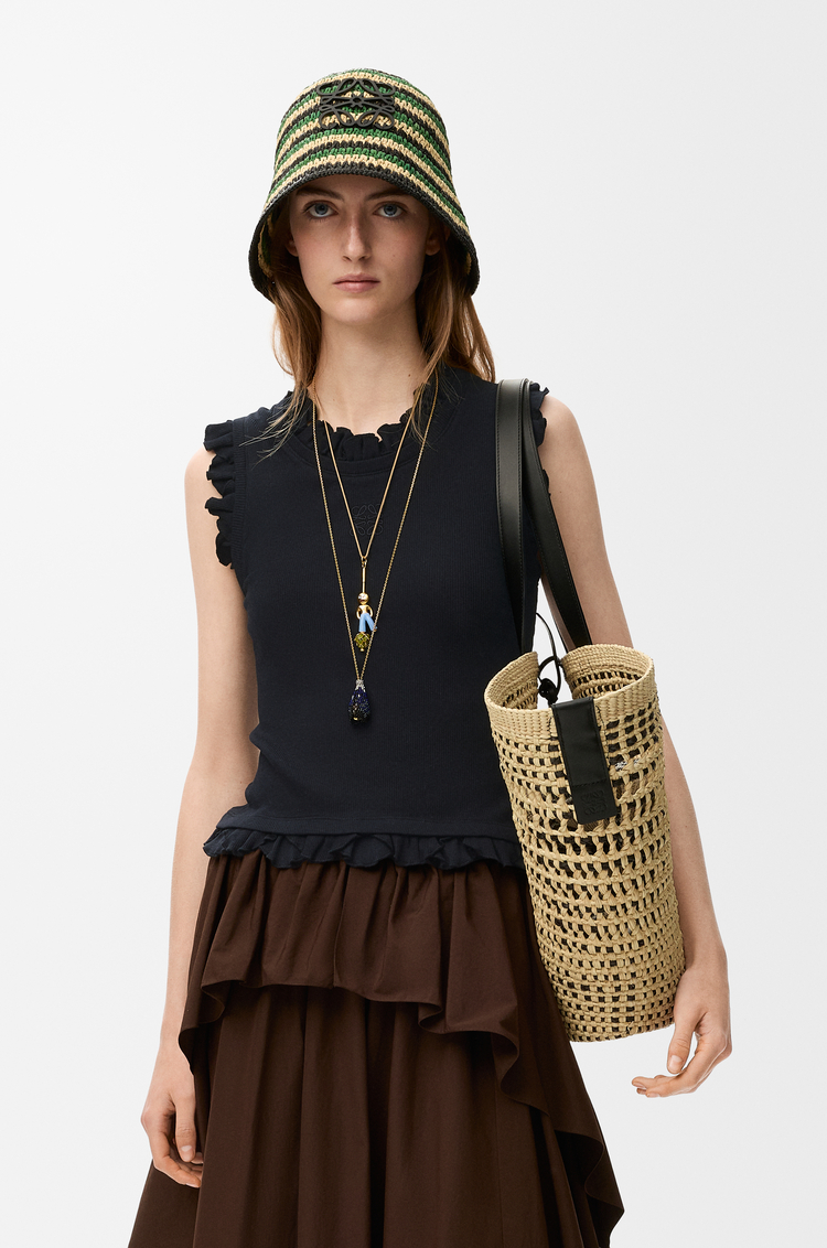 LOEWE Débardeur en coton stretch Noir