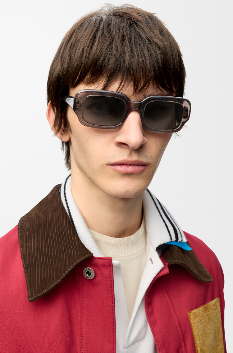 LOEWE Slim Rectangular 太阳镜 透明棕色