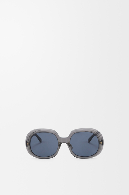 LOEWE Mini Anagram Steps Square sunglasses Transparent Asphalt