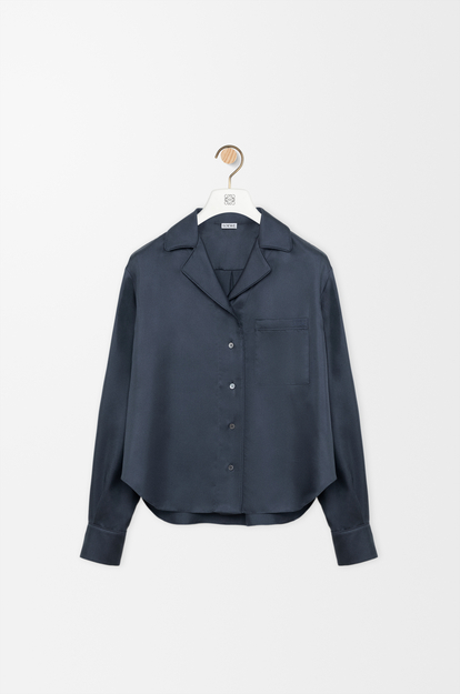 LOEWE Pyjama blouse in silk Dark Grey