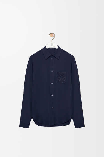LOEWE Shirt in cotton Navy Blue