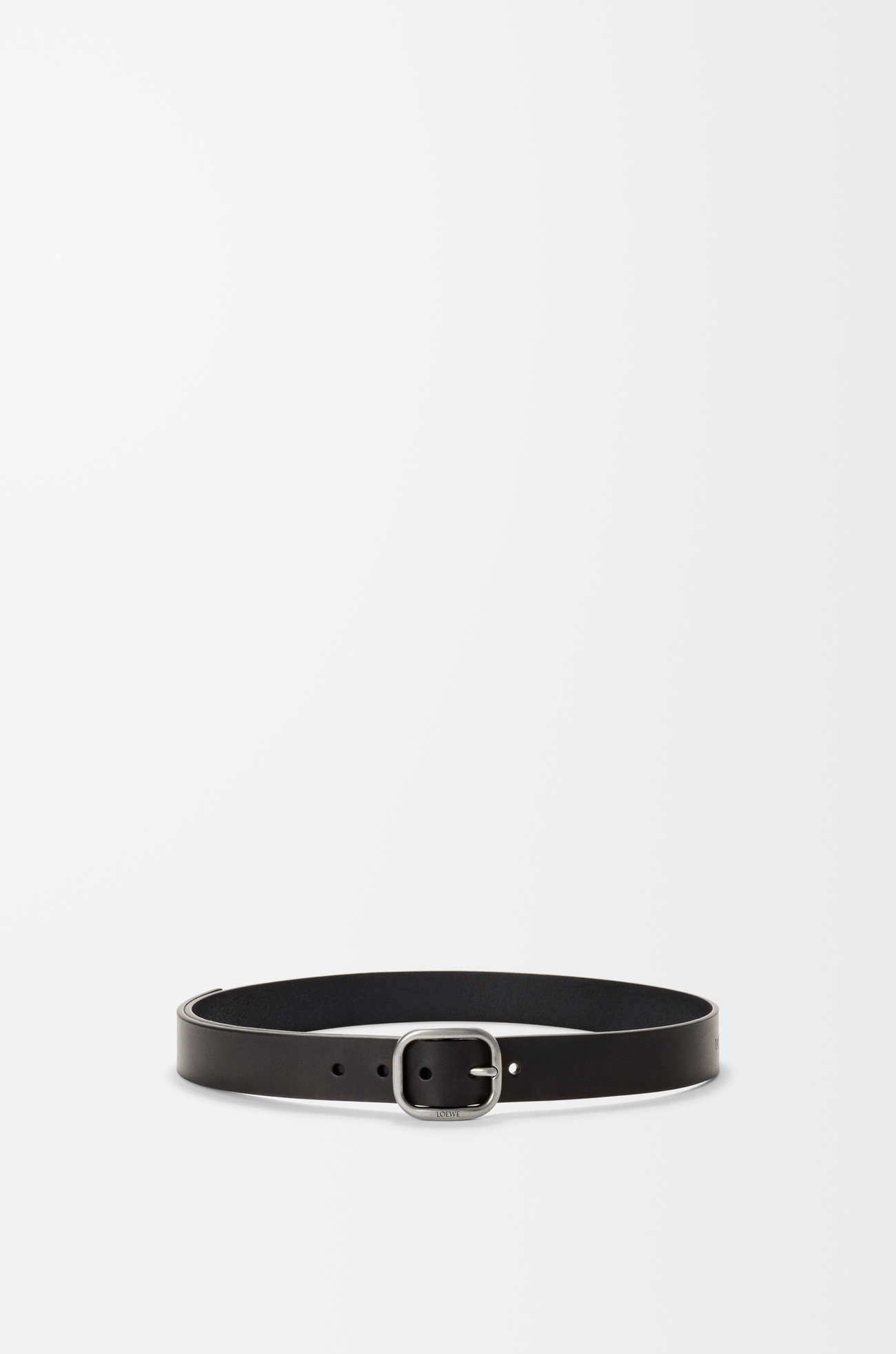 LOEWE Cintura morbida arrotondata in pelle di vitello classica  Nero/Palladio Vintage