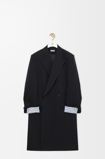 LOEWE Abrigo en lana Azul Marino Oscuro