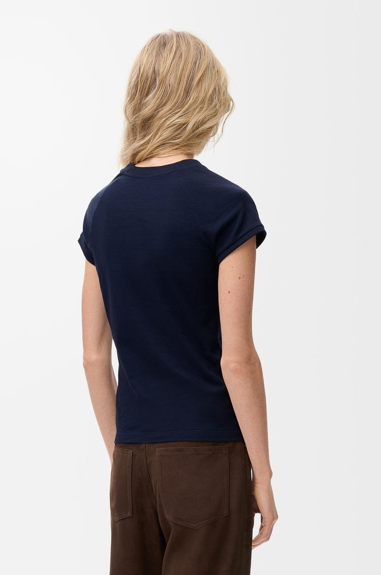 LOEWE Small fit T-shirt in cotton Navy Blue
