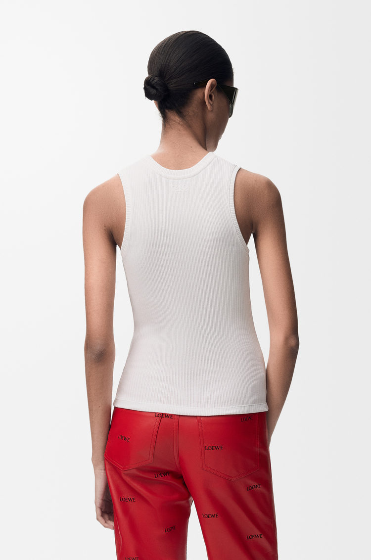 LOEWE Tank top in stretch cotton White