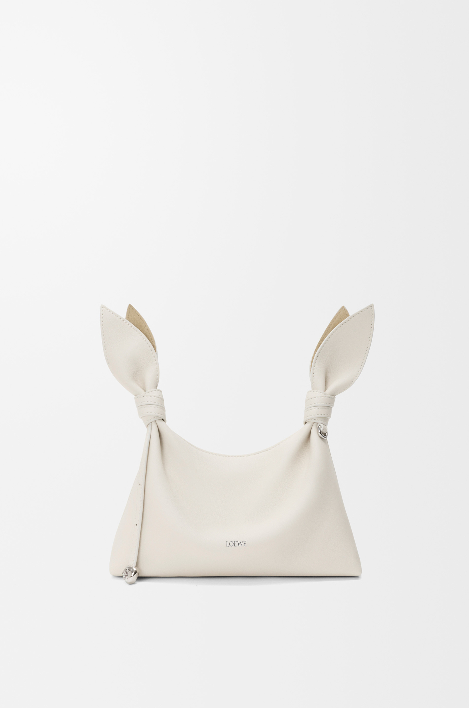 LOEWE Mini Scarf bag in smooth calfskin Soft White