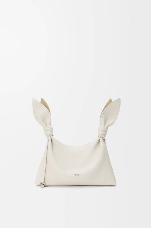 LOEWE Mini Scarf bag in smooth calfskin Soft White