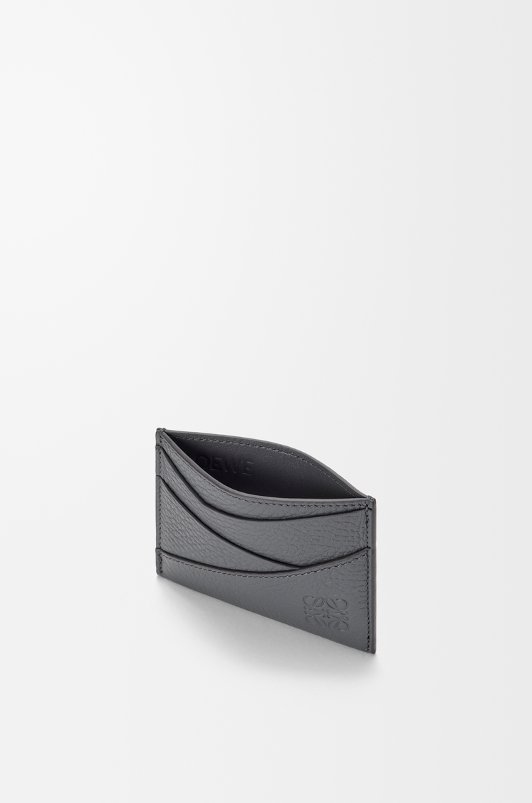 LOEWE Puzzle plain cardholder in supple grained calfskin Blue Grey