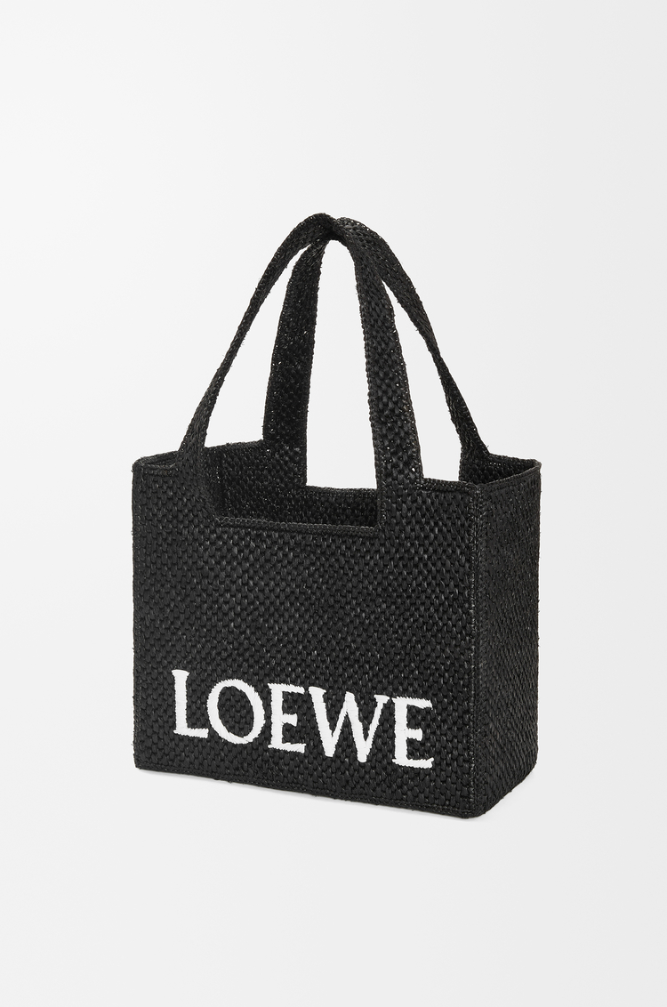 LOEWE 中号酒椰纤维 LOEWE Font Tote 手袋 黑色