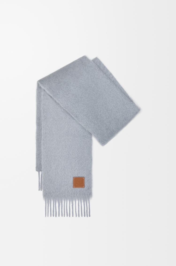 LOEWE Scarf in mohair and wool Light Grey