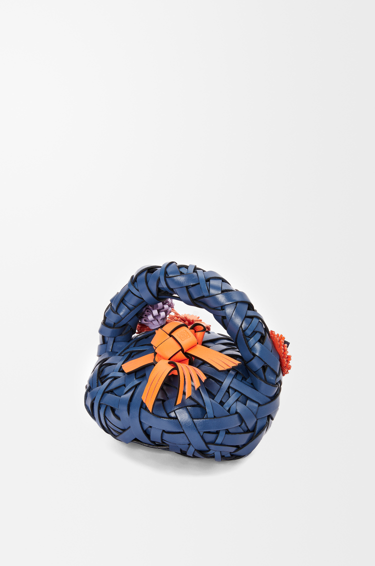 LOEWE Flower door stop in stone and calfskin Varsity Blue