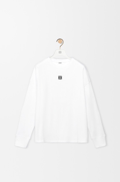 LOEWE Oversized fit long sleeve T-shirt in cotton White