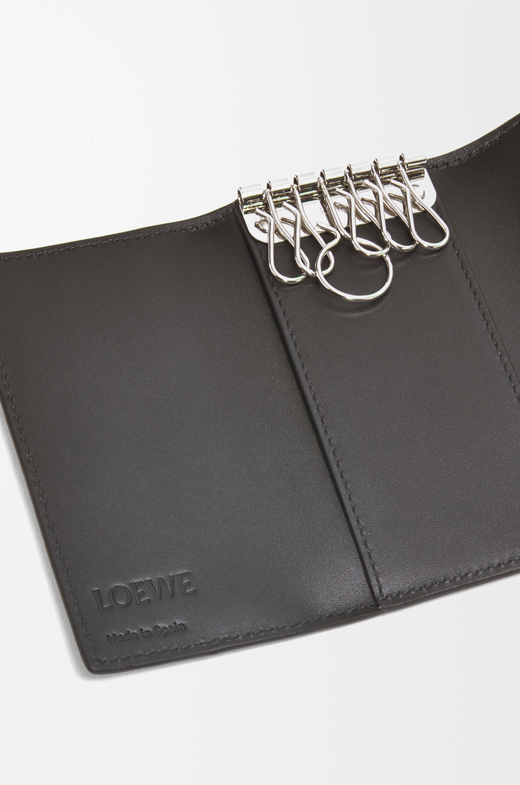 LOEWE Key case in soft grained calfskin Anthracite