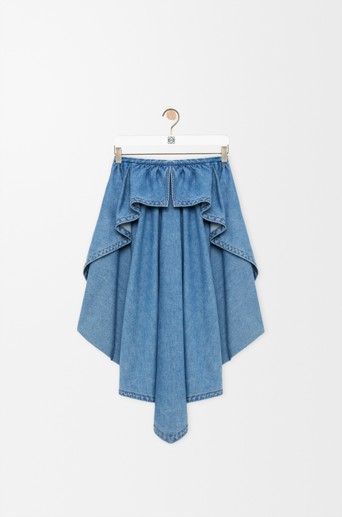 LOEWE Skirt in denim Light Blue