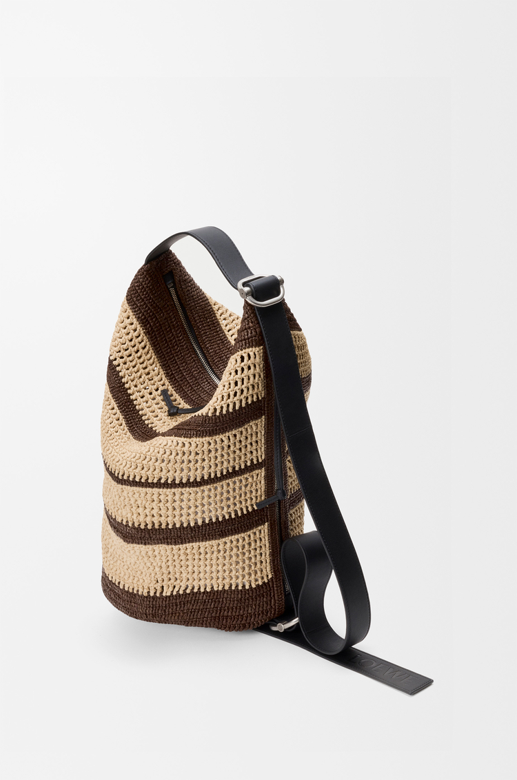 LOEWE ループ バケット（ラフィア） Chocolate/Natural