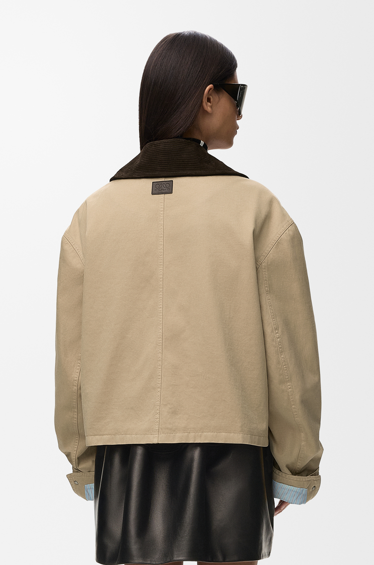 LOEWE Parka corto in cotone Beige