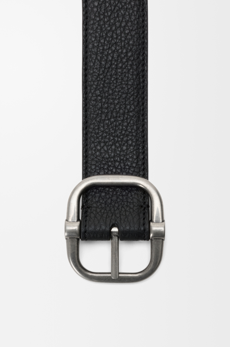 LOEWE Reversible Loop belt in supple grained calfskin Black/Dark Grey/Vint Pall