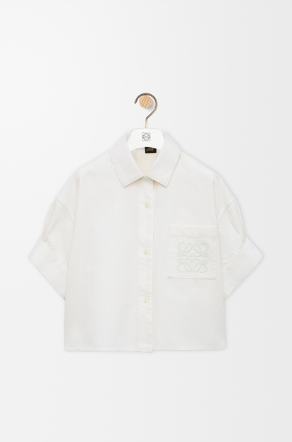 LOEWE Short sleeve shirt in denim White