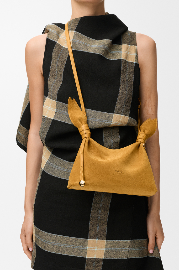 LOEWE Mini Scarf bag in suede Ocre