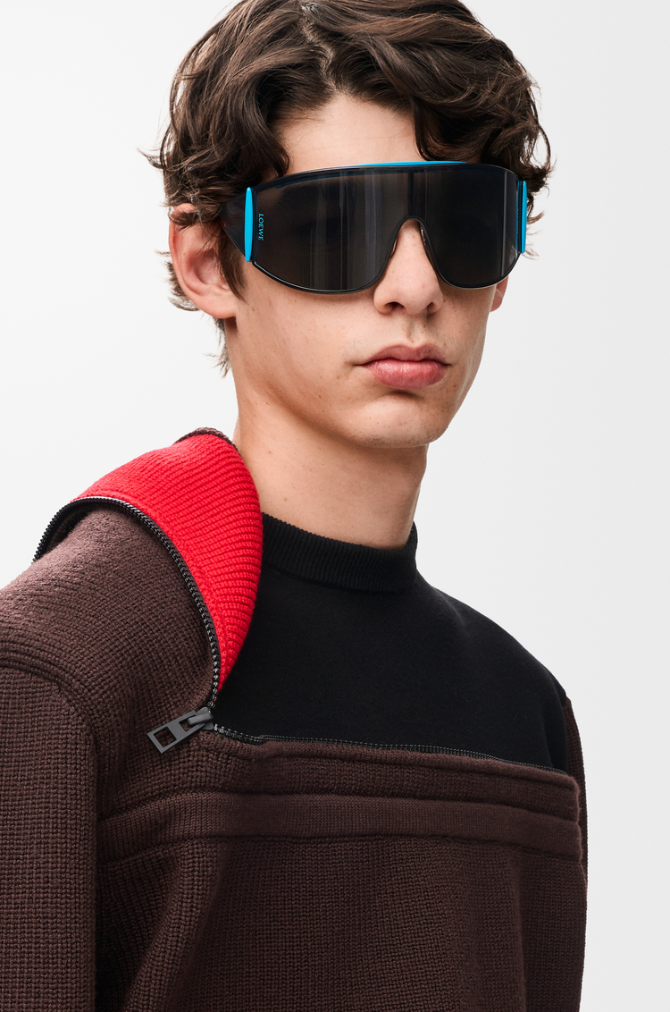 LOEWE Speed Shield 太陽眼鏡  黑色/藍色