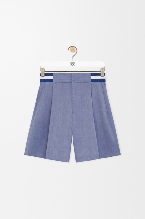 LOEWE Short en laine Bleu