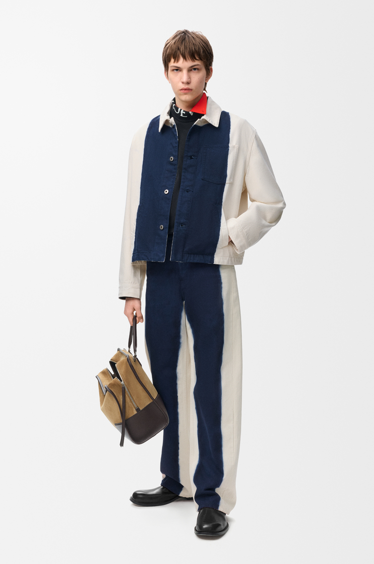 LOEWE Pantalón vaquero en denim Blanco Roto/Azul