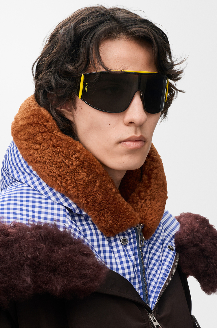 LOEWE Speed Shield 太陽眼鏡  黑色/黃色