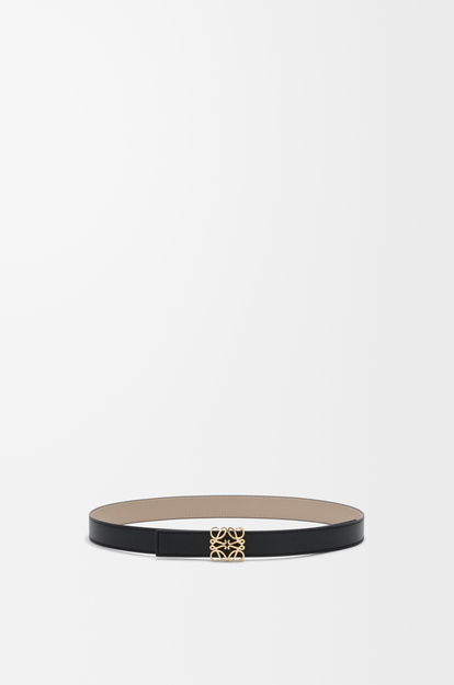 LOEWE Reversible Anagram Bombé belt in smooth calfskin Black/Clay