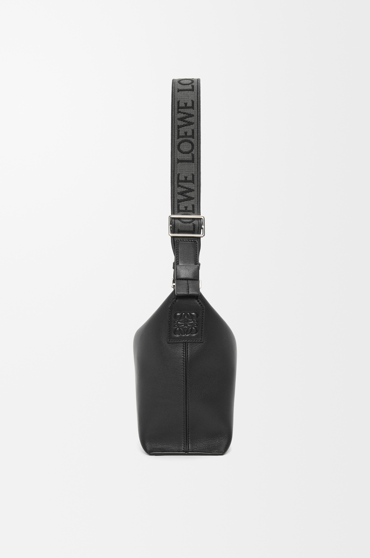 LOEWE Small Cubi crossbody bag in supple smooth calfskin and jacquard Black