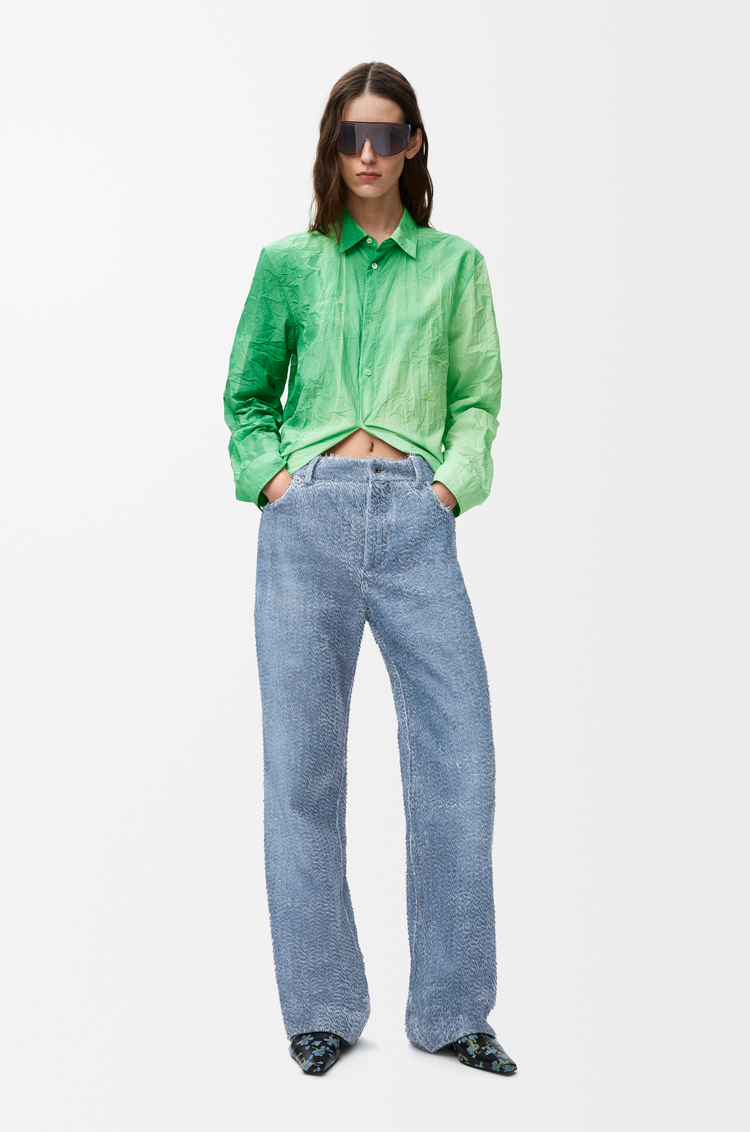 LOEWE Trousers in nappa lambskin Blue