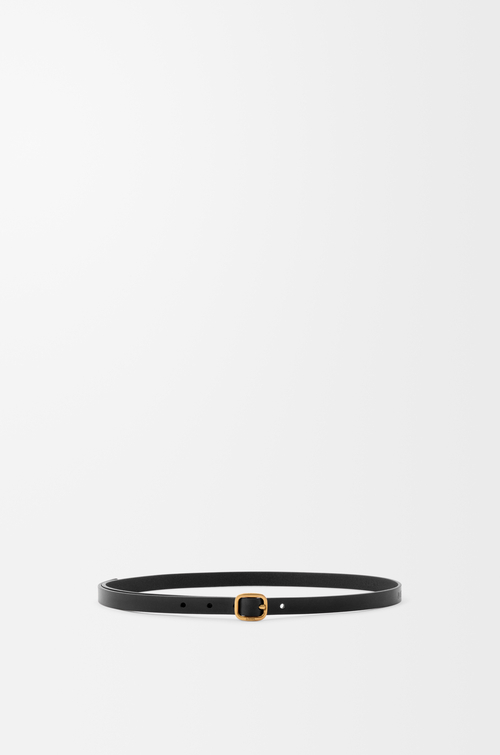 LOEWE Cintura arrotondata morbida in pelle di vitello classica Nero