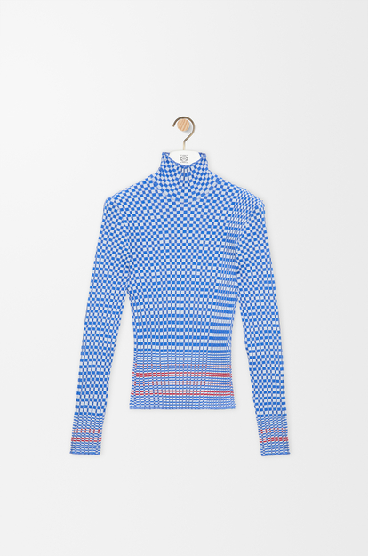 LOEWE Top in viscose blend Blue/White